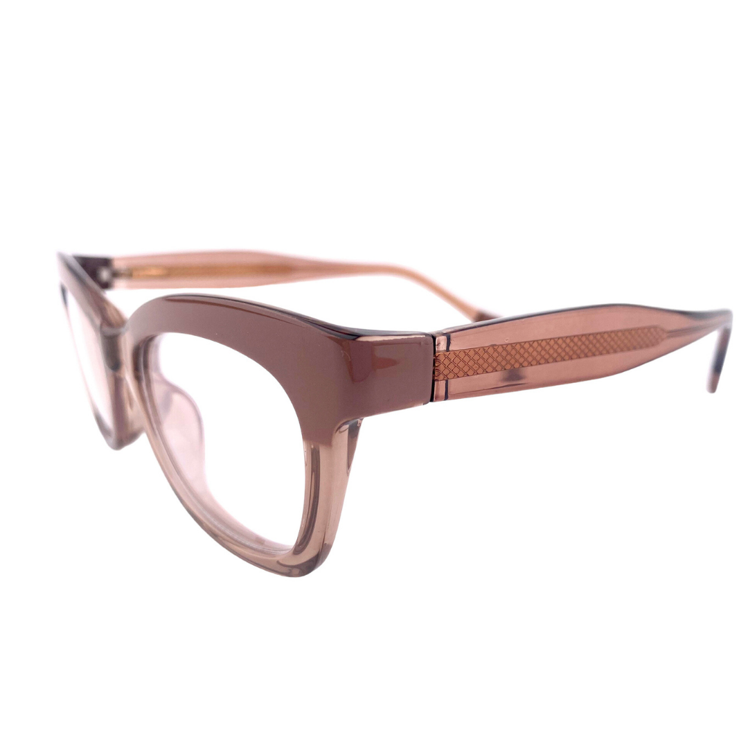 lentes ópticos redondos carey café