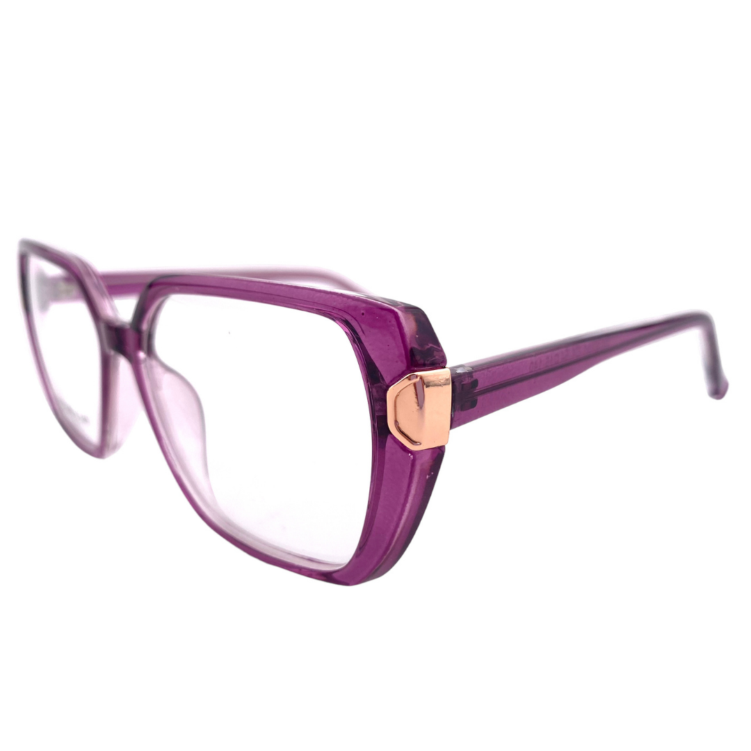 Lentes ópticos cuadrado morado