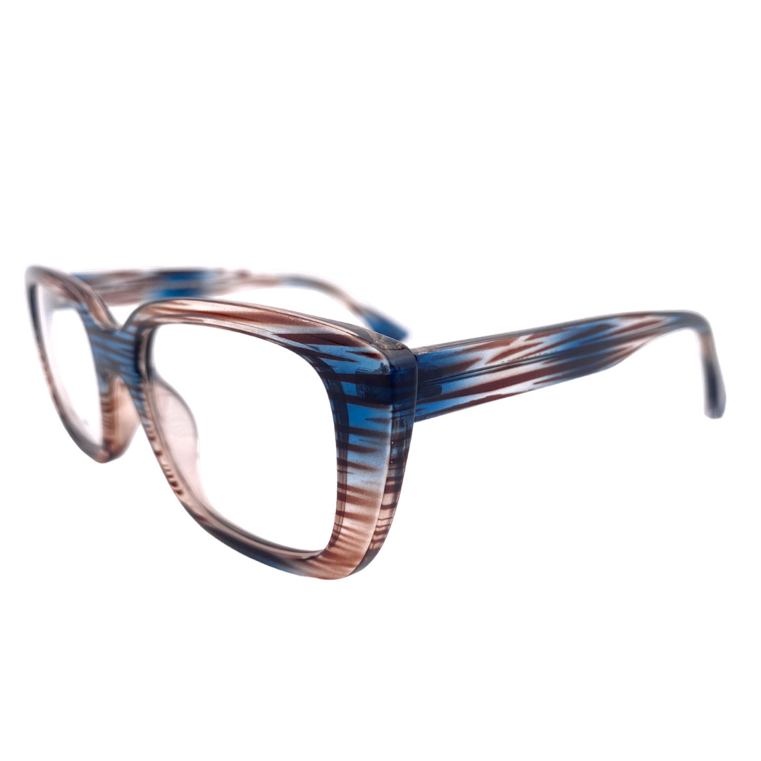 Lentes ópticos cuadrado azul beige