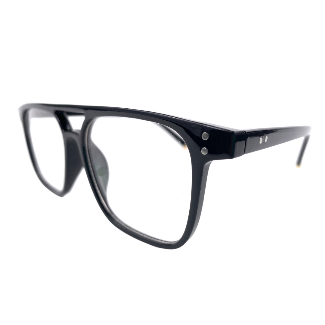 Lentes ópticos cuadrado negro