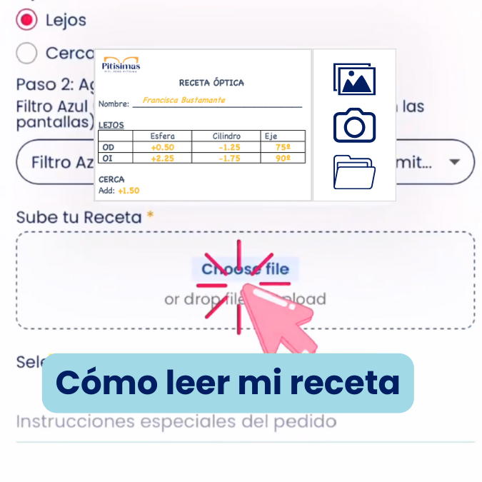 Al mirar mi receta ¿Cómo sé qué tipos de lentes ópticos necesito?