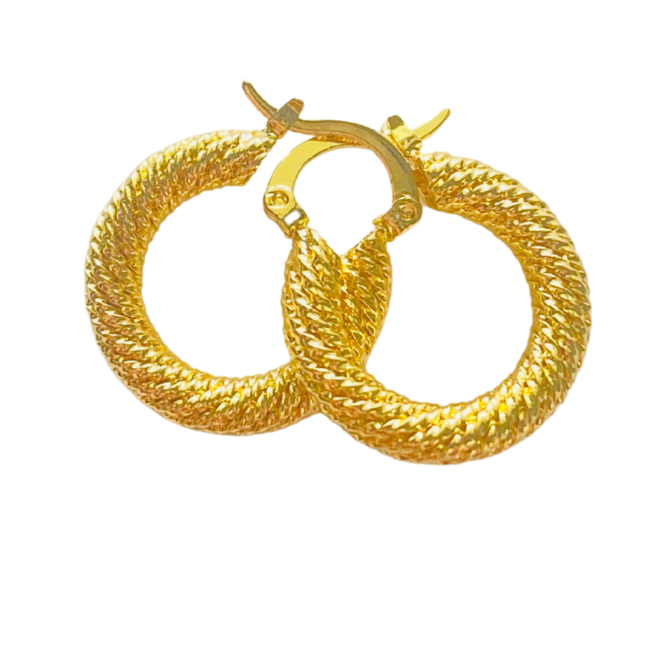 Argollas bañadas en oro