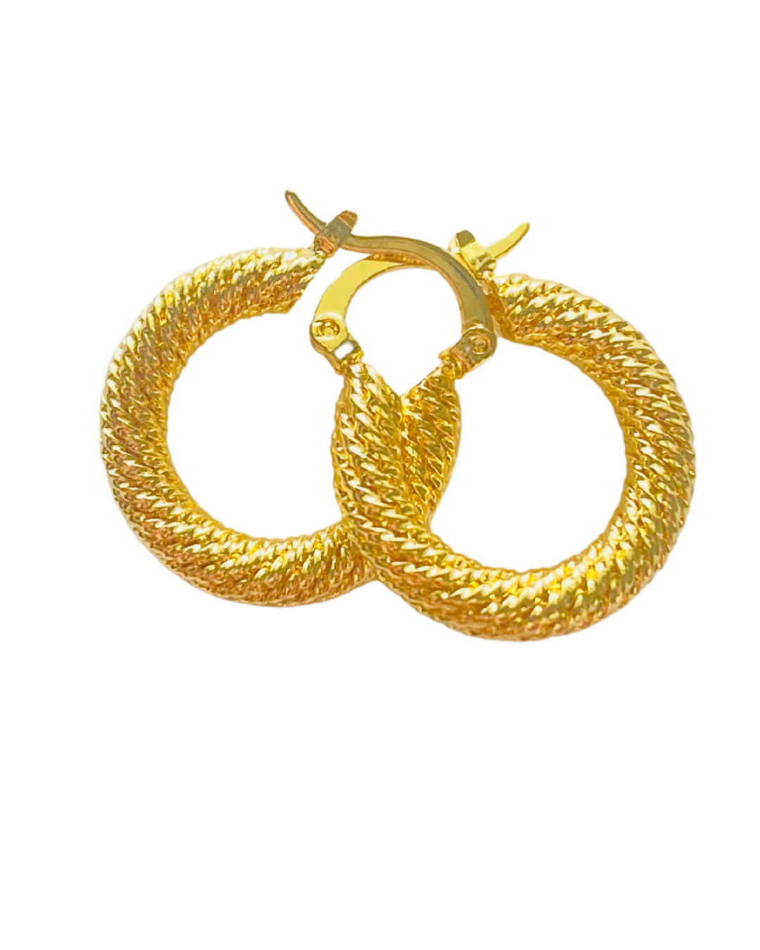 Argollas bañadas en oro