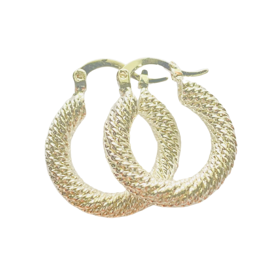 Argollas bañadas en plata