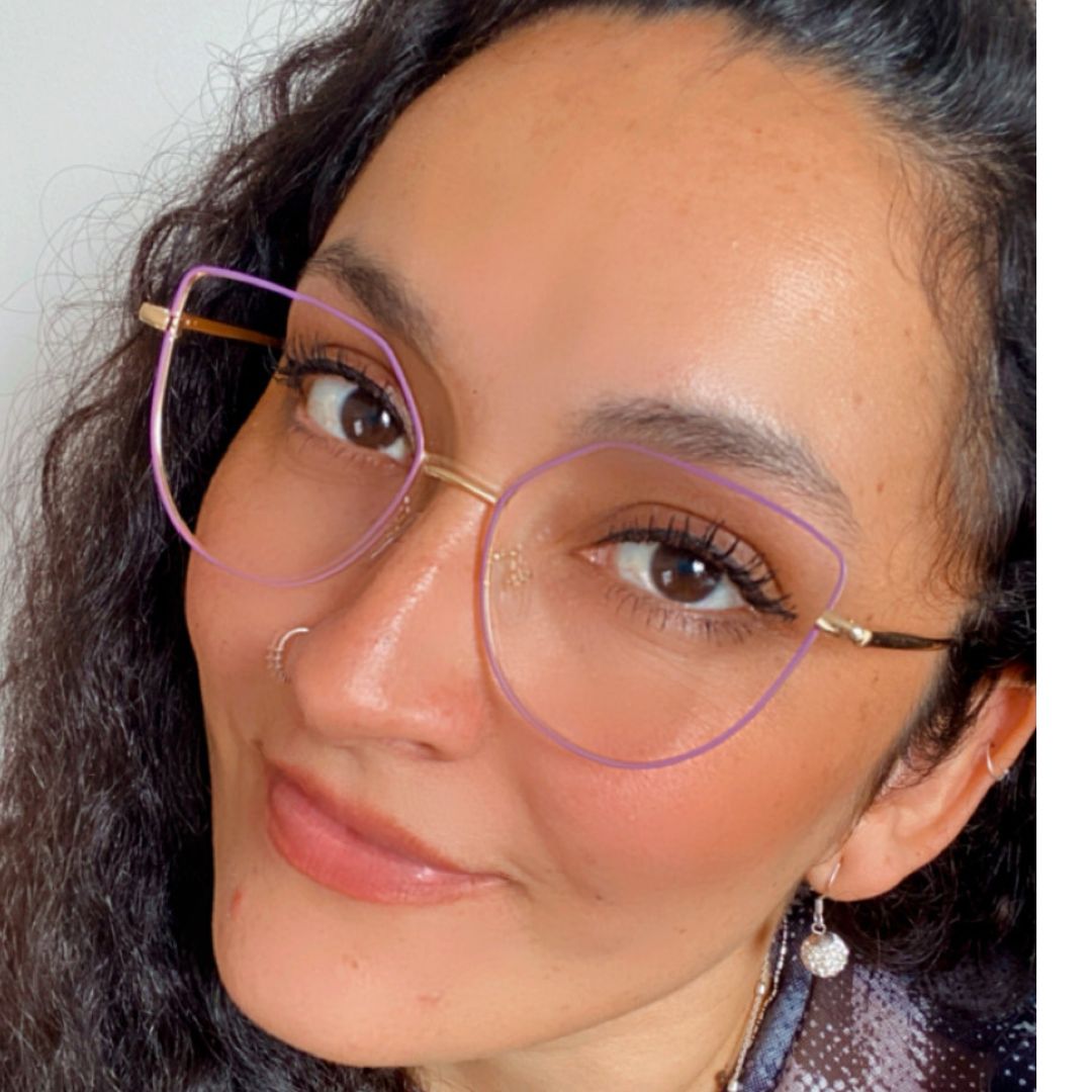 Lentes Ópticos Maja Morado/Metálico #74