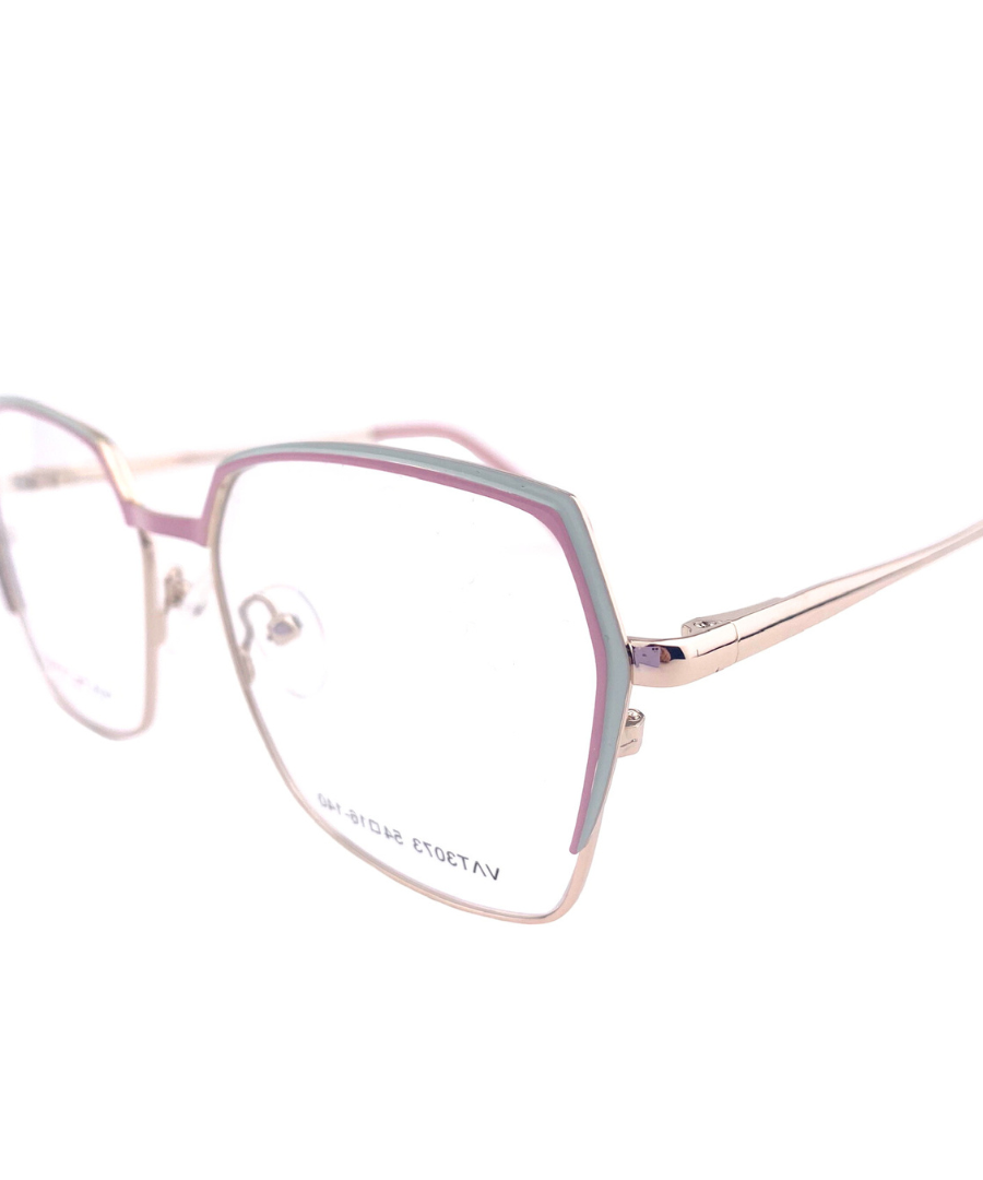 Lente  óptico cuadrado rosa menta