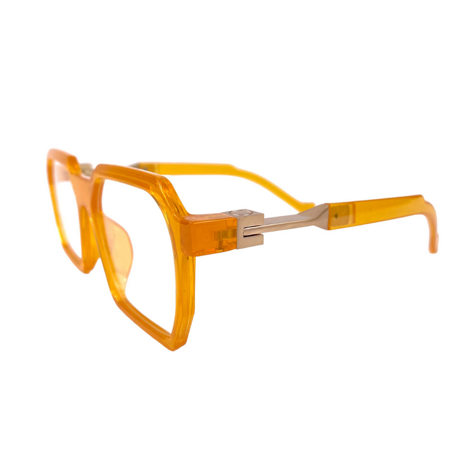 Lentes  ópticos cuadrado amarillo