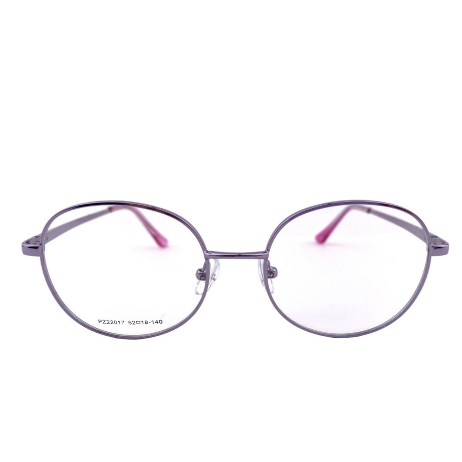 lentes ópticos redondos metálico morado