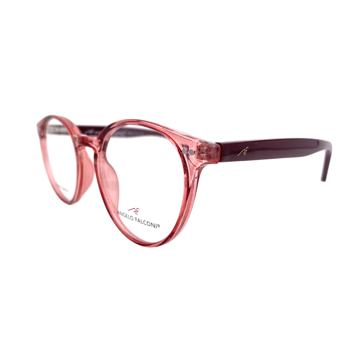 lentes ópticos redondos rojo 