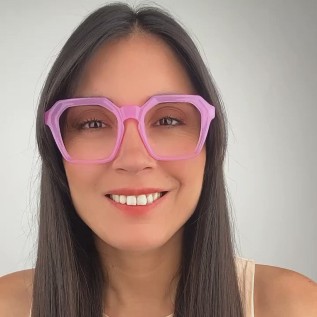 Lentes Ópticos Máxima Rosa/Verde #126