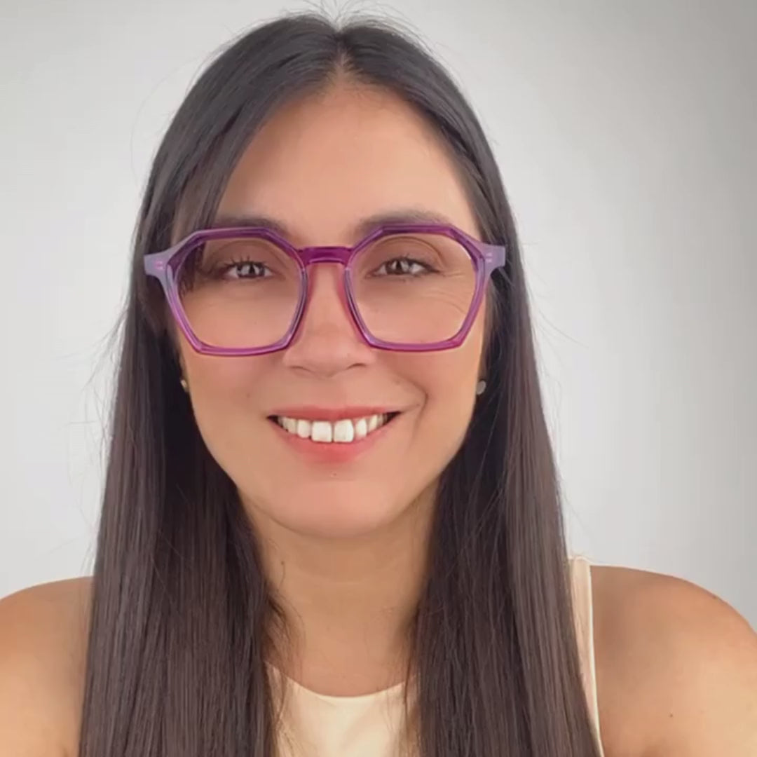 Lentes Ópticos Máxima Morado/Azul #124
